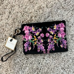 Ellen Tracy Floral Cosmetic Bag/Clutch, NWT